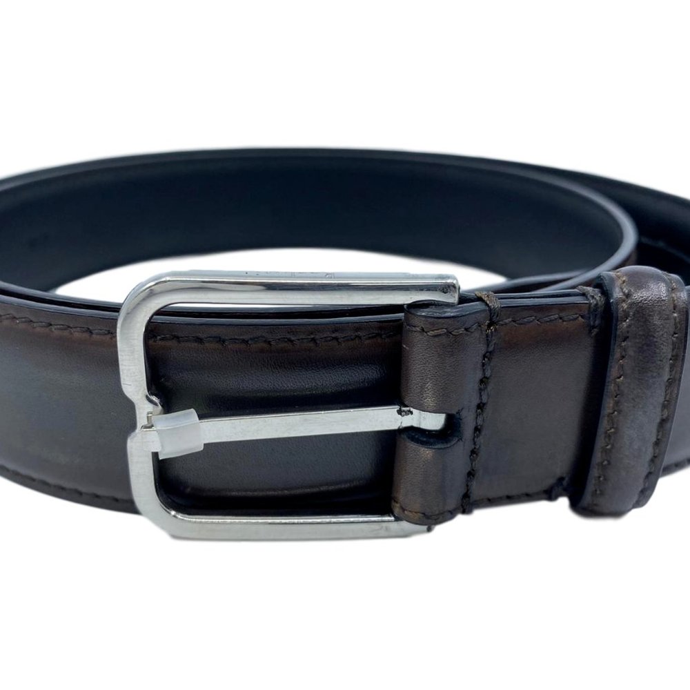 New Authentic Berluti Essence Scritto Leather Belt